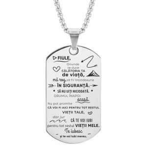 DOG TAG packhot argint pentru fiul meu cel mai important mod - RO