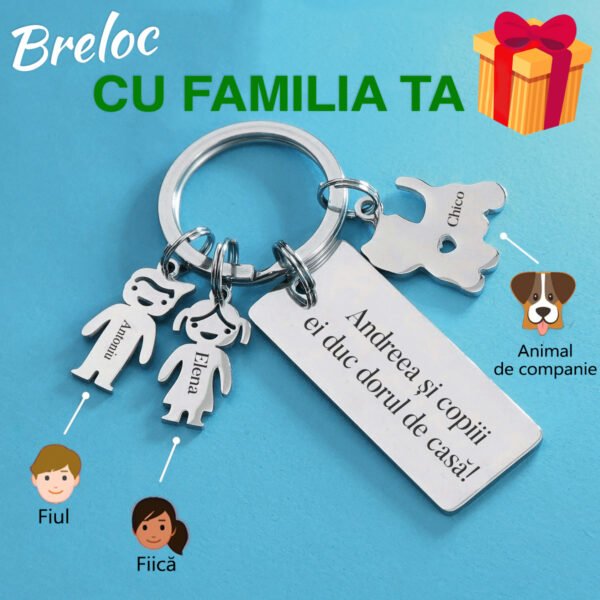 Breloc - Breloc cu textul dumneavoastră - Familia