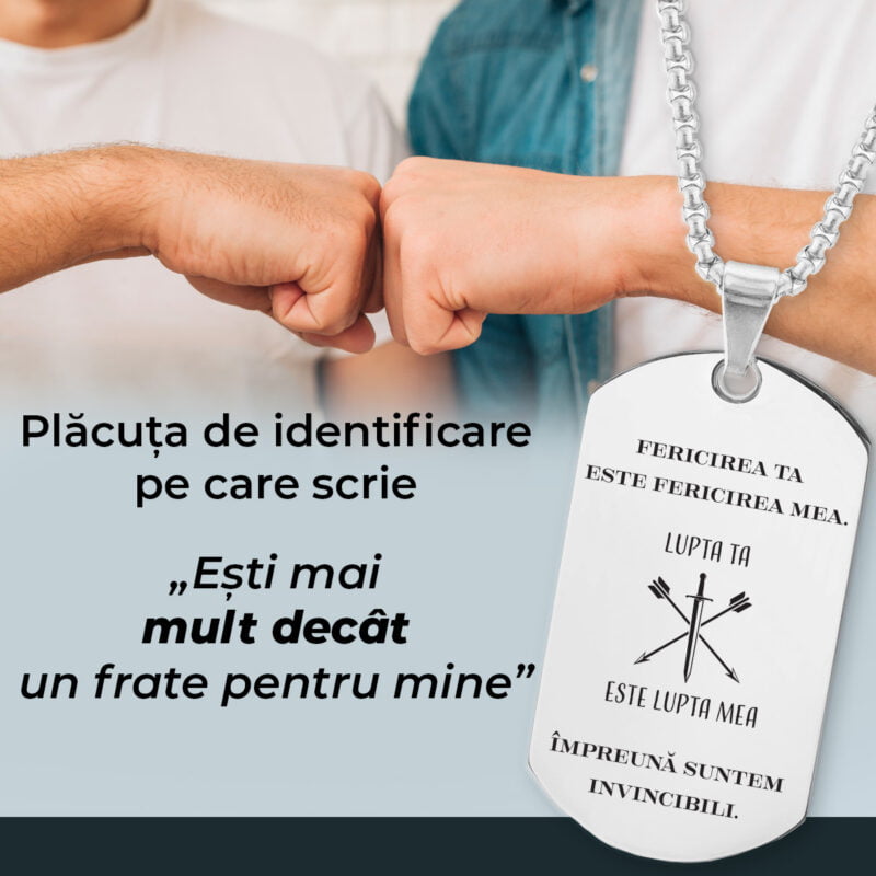 Etichetă personalizată pentru câine - Dedicație pentru un frate - Bejessa